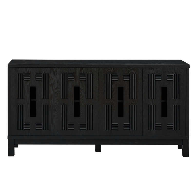 Buffet 60,7 "Mid Century, Black