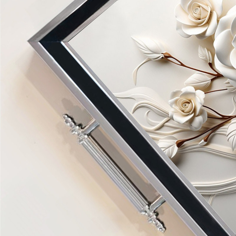Elegant Glass Tray, 19.7 x 11.4 x 1.4 inches | 100% Durable Glass Construction | Easy to Clean with Damp Cloth | Ideal for Serving, Decorative Display, and Organizing | Stylish Addition to Home Décor