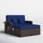 Arianit 65'' Wide Steel Loveseat with Cushions-256373000