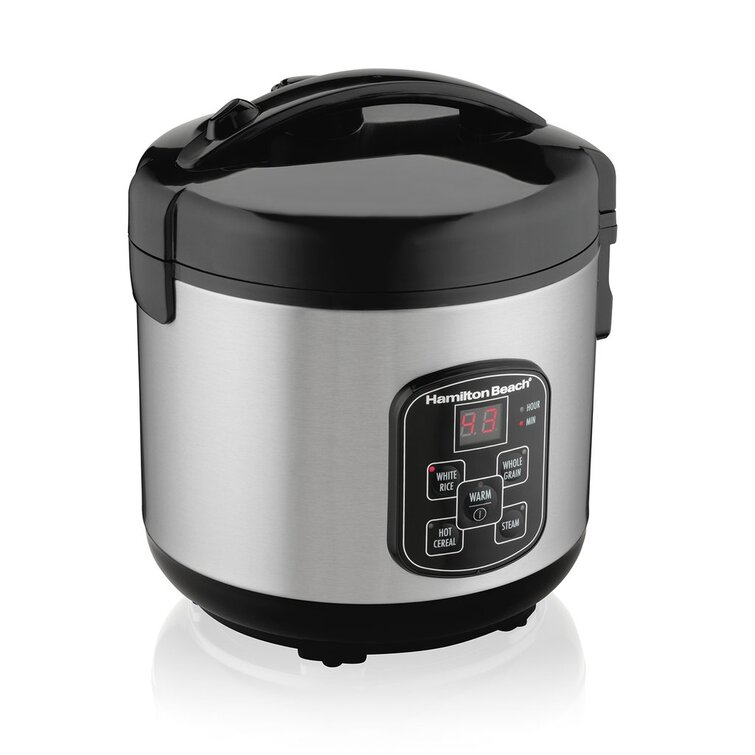 DASH MINI RICE COOKER STEAMER REMOVABLE NONSTICK POT - GREY