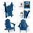 Dauji Oversize Wood Texture Adirondack Foldable Chair Weather-Resistant Fire Pit Chair-1540518057