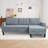 Reversible Sectional Sofa With Storage Chaise-1515809313