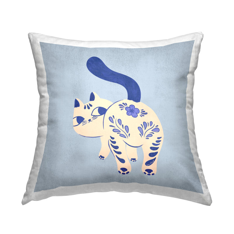 Coussin Stupell Industries Purrcelin