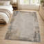 Tapis / chemin de table en chenille beige encadré-1741736180