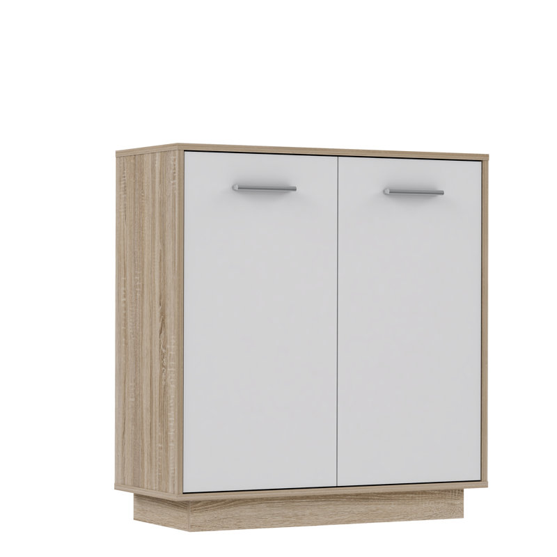 Large desserte 32,68 po Ilbert, Blanc / brun