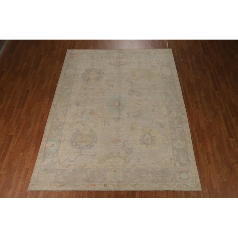 Vegetable Dye Oushak Turkish Area Rug 10