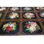Tapis noir / brun antique 9 pi 7 po x 10 pi Mid-20Th Century