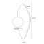 Lampe murale élégante avec corps en travertin, 4 4 x 16,5 po | Bouchon en verre, 1 prise G9 (10 W maximum), bouton marche / arrêt sur le câble | Beige et bleu | pour le décor moderne de salon et de chambre à coucher, indice de protection IP20-65876655