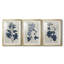 Fleurs pressées bleu marine VI - reproduction sur mesure encadrée de qualité supérieure - 3 pièces-128661434-128661437