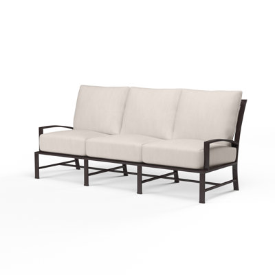 La Jolla 76'' Wide Straight Aluminum Patio Sofa with Sunbrella® Cushions