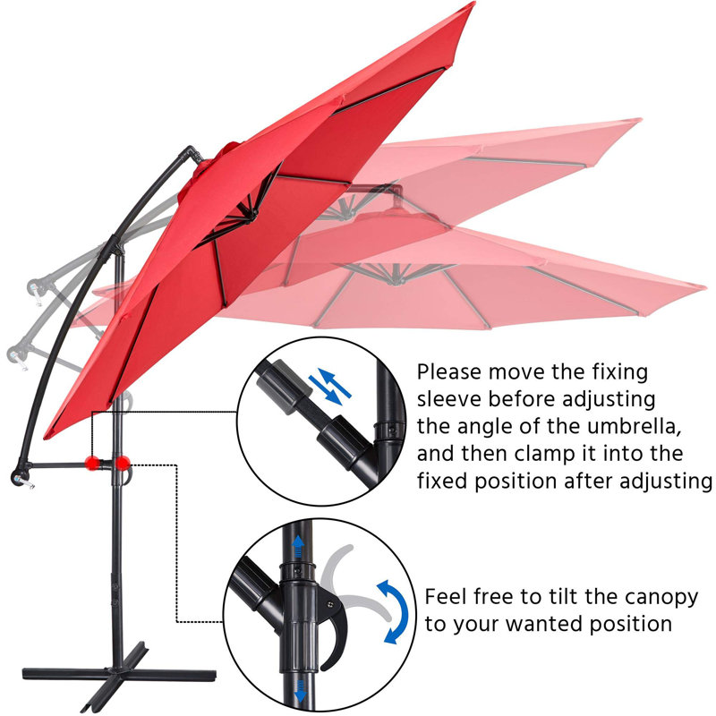 Avaia 270cm Market Parasol, Red