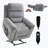 Dual Motor Infinite Position Up To 350 LBS Leatherair Power Lift Recliner Chair, Heavy Duty Motion Mechanism With 8-Point Vibration Massage And Lumbar Heating-212890478