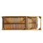 Chaise longue d'extérieur réglable en bois d'acacia avec coussin beige Topmax, capacité de 400 lb