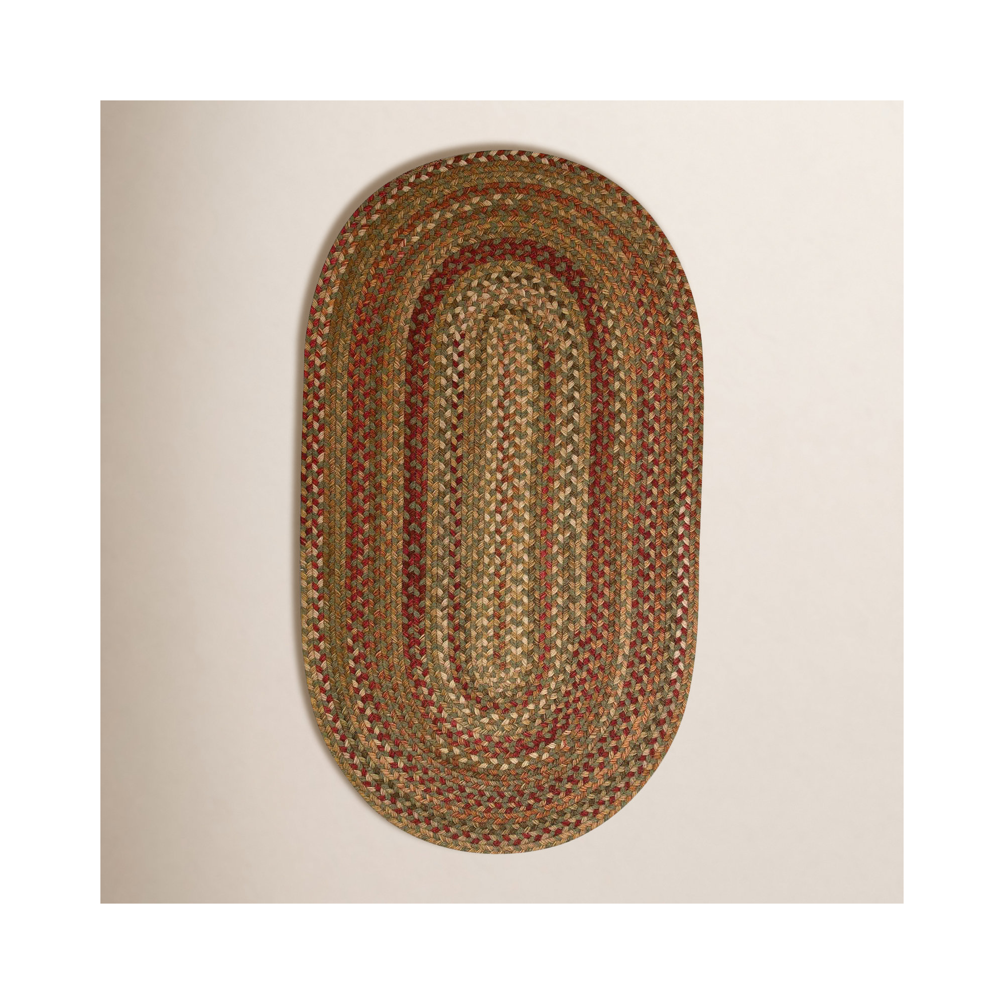 Green Rug, Oval 4' x 6'