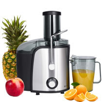 1000w Juicer With 5-speed Button, 2 Glass Cups - 2l Juicing Jug