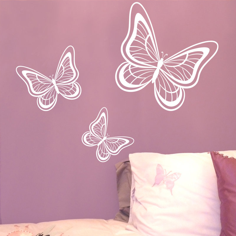 Insects Wall Decal, White