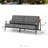 Patio Sofa  with Extra-Thick Seat Cushion (approx. 6.3") and Fixed 110° Relaxed Back Angle