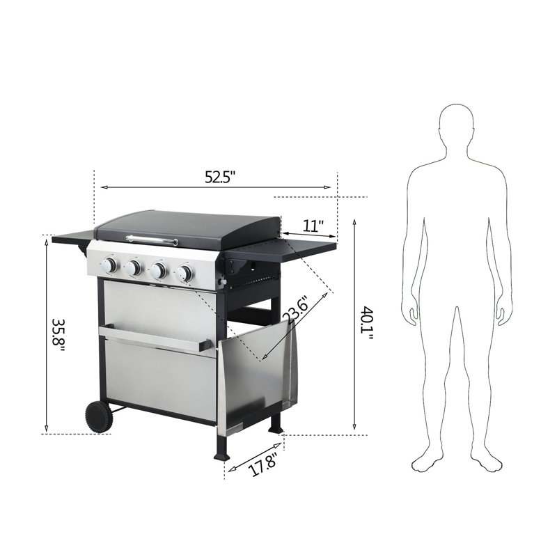 4-Burner Propane Gas Grill