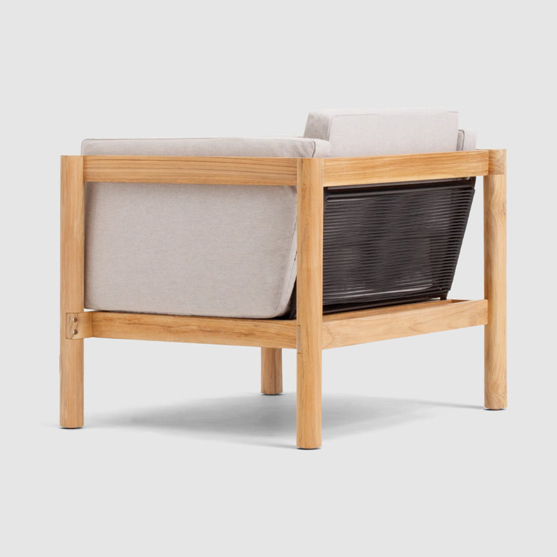 Haven Outdoor Teak Lounge Chair, Sunbrella Ashe