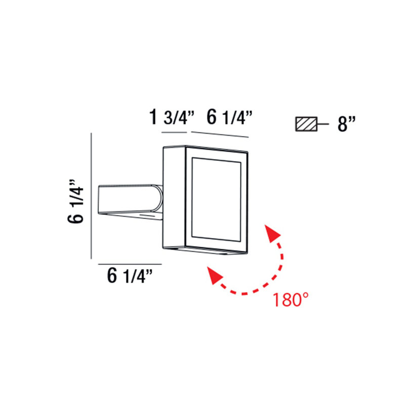 Applique murale d'extérieur à DEL à 16 ampoules Bravo, Aluminium