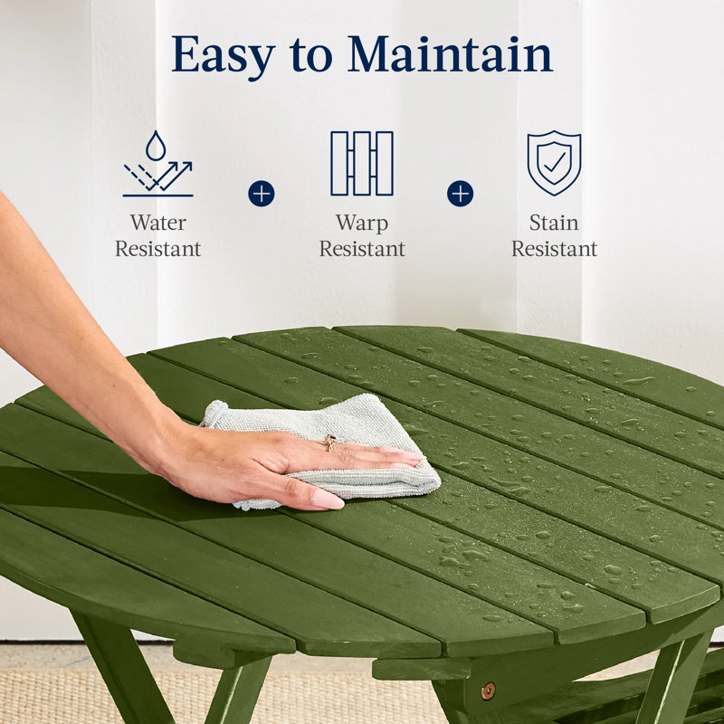 Wood Bistro Set, Olive