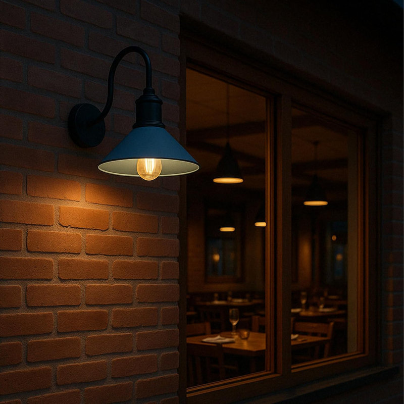 Abat-jour en forme de lampe de table en métal 22 cm avec abat-jour rétro industriel, abat-jour de plafond facile à installer pour la cuisine et la salle à manger