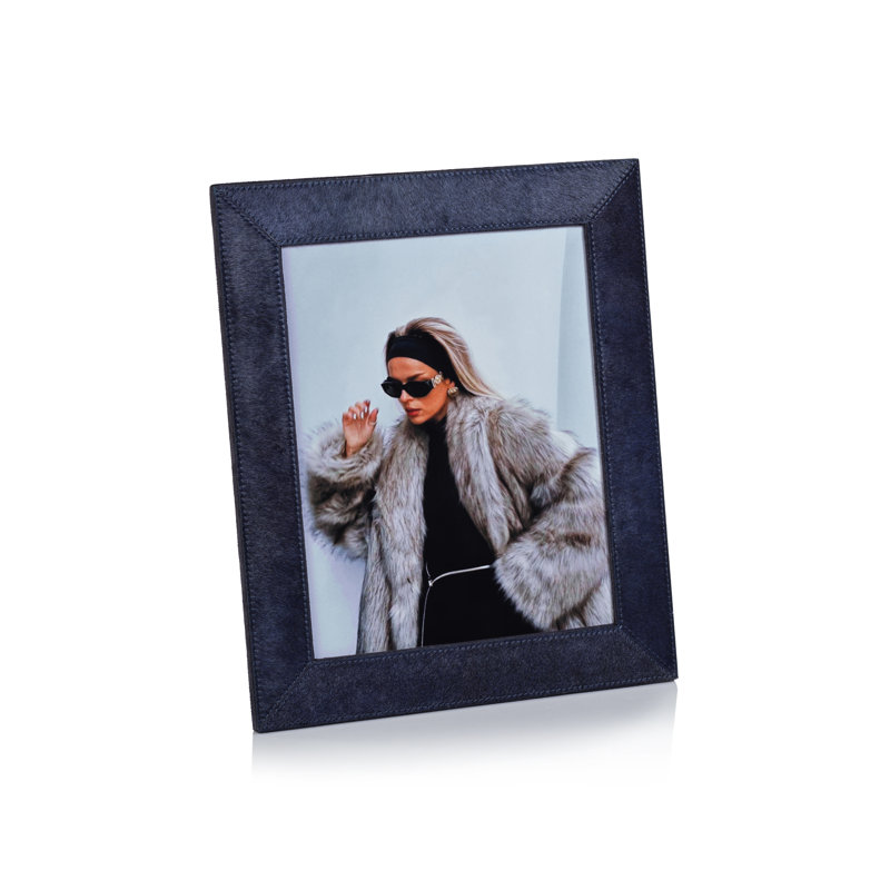 Cadre photo en cuir Rutbeek, 8 po x 10 po, Bleu