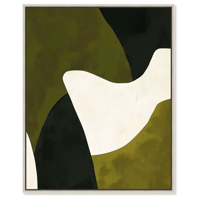Olive Interplay II Living Room Art Canvas Print by Art Remedy