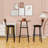 Round Bar Stool Set with Shelf-393008440-393008445