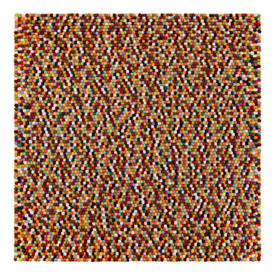Gregorey Abstract Wool Red/Green/Black Area Rug