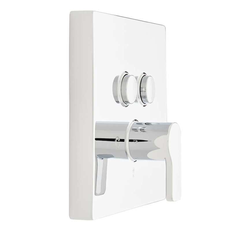 Signature Hardware Hibiscus Pressure Balance Shower Trim, Chrome