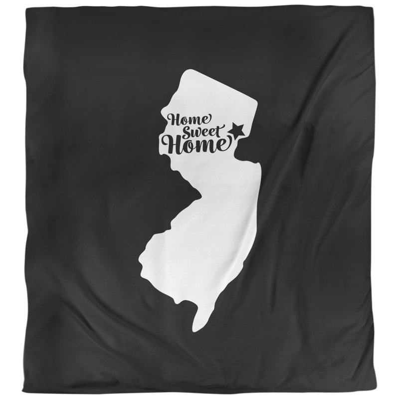 Housse de couette newark doux, Housse de couette pour grand lit, Noir, Polyester brossé