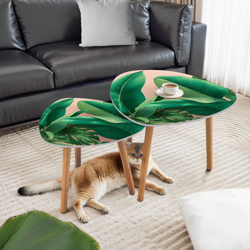 Ensemble de 2 tables basses gigognes Triangle