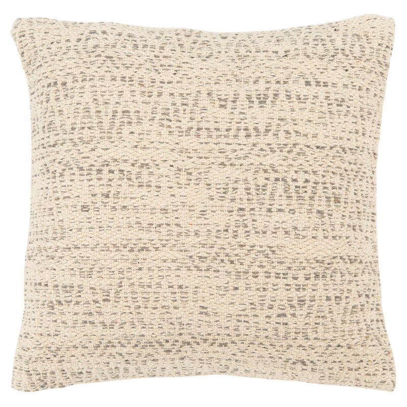 Cotton Throw Pillow, Gray