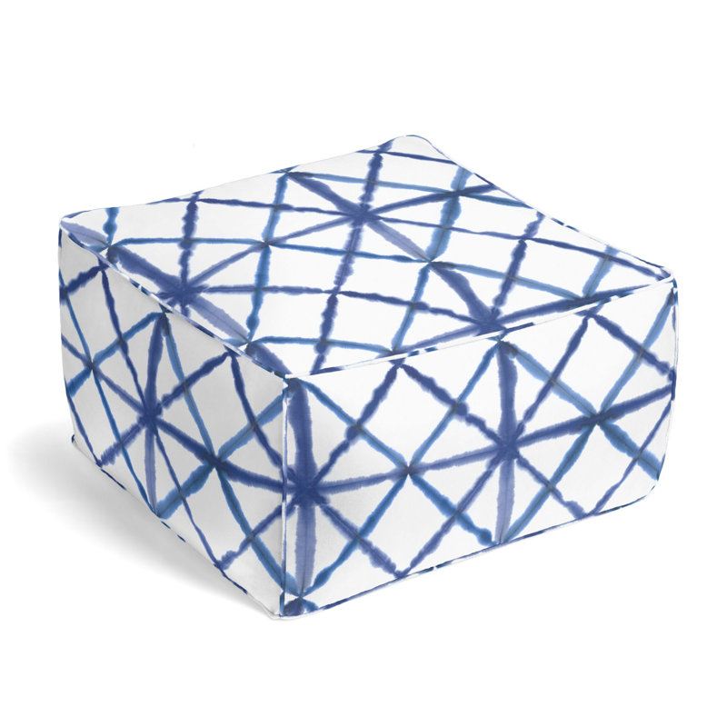 Upholstered Pouf, Allure 100% Cotton