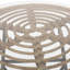 Table d'appoint chic avec plateau en verre translucide minimaliste trempé et acier