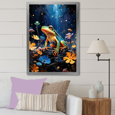 «Orange Frog on Glass Effect I», reproduction sur toile