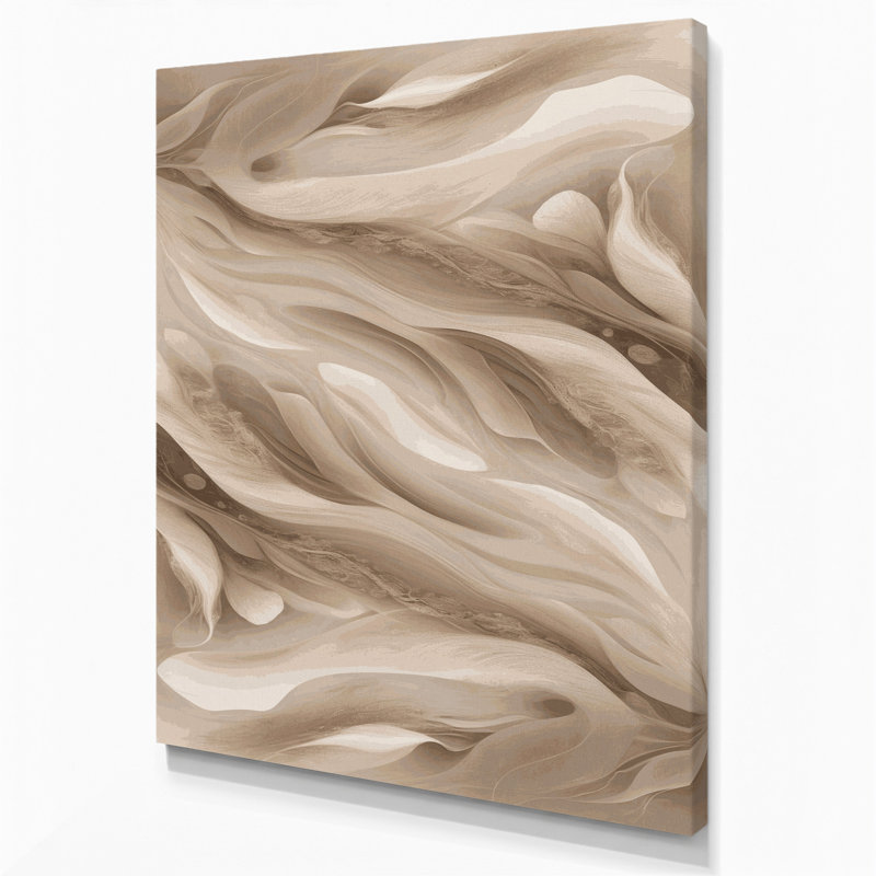 Abstrait paysage 78, toile beige, H 24 po x l 20 po