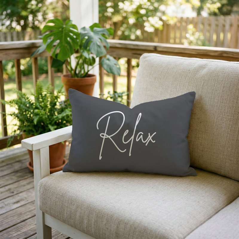 Relax Pillow 16"X16" Charcoal, Square 16", Charcoal