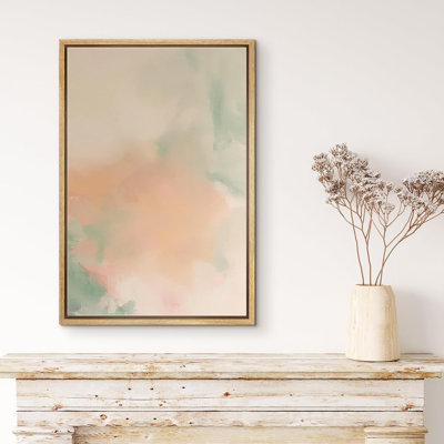 «Neon Yellow Pink Green Watercolors», reproduction sur toile