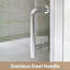 34"W X 72" H Pivot Semi-Frameless Shower Door in Brushed Nickel Finish-112343072