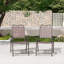 Chaise pliante 2 pièces, aucun assemblage requis, capacité de 350 lb, résistante à la rouille et anti-taches pour balcon / jardin