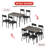 Gray Dining Table Set for 4 Rectangular Kitchen Table with 4 Upholstered Chairs 5 Piece Dining Room Table Set for Apartment, Studio, Small Space, Sturdy & Space-Saving-648841097