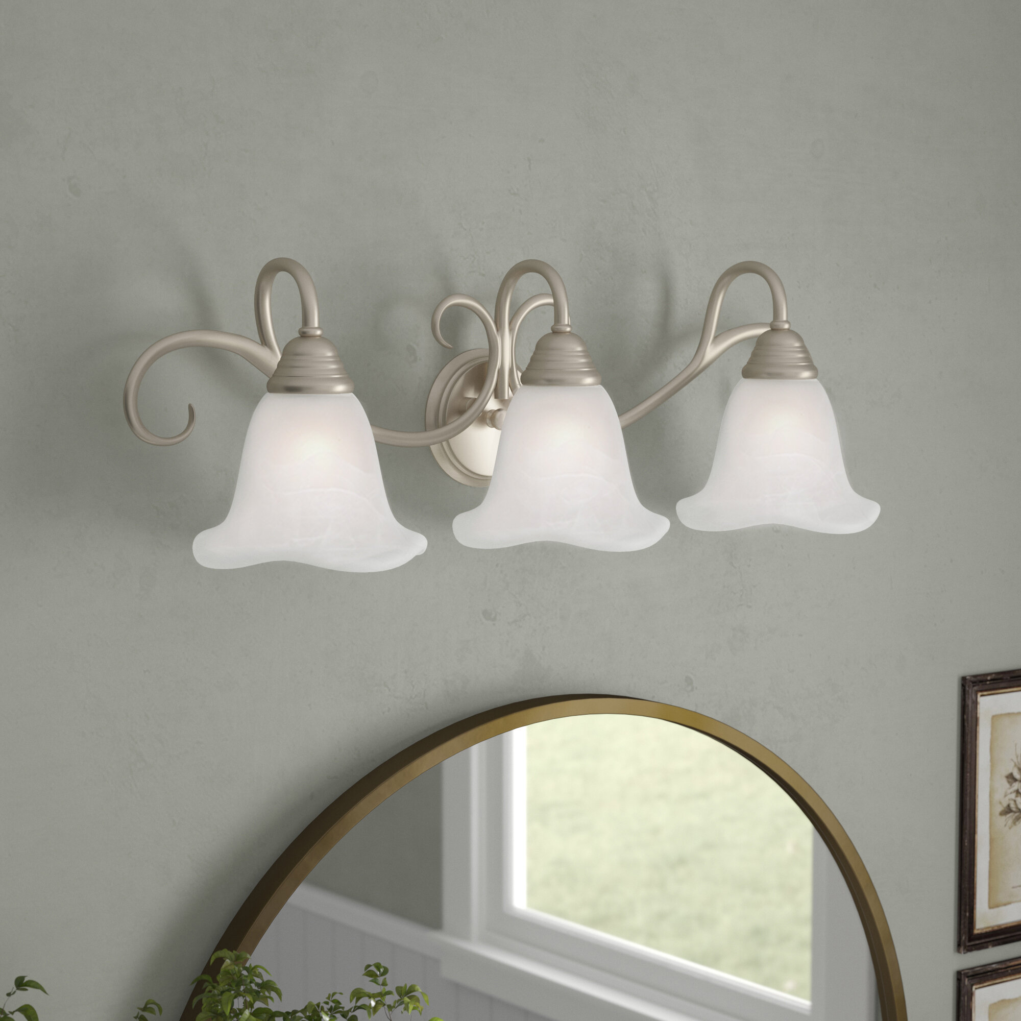 Lark Manor Bowker Light Brushed Nickel Vanity Light Reviews Wayfair