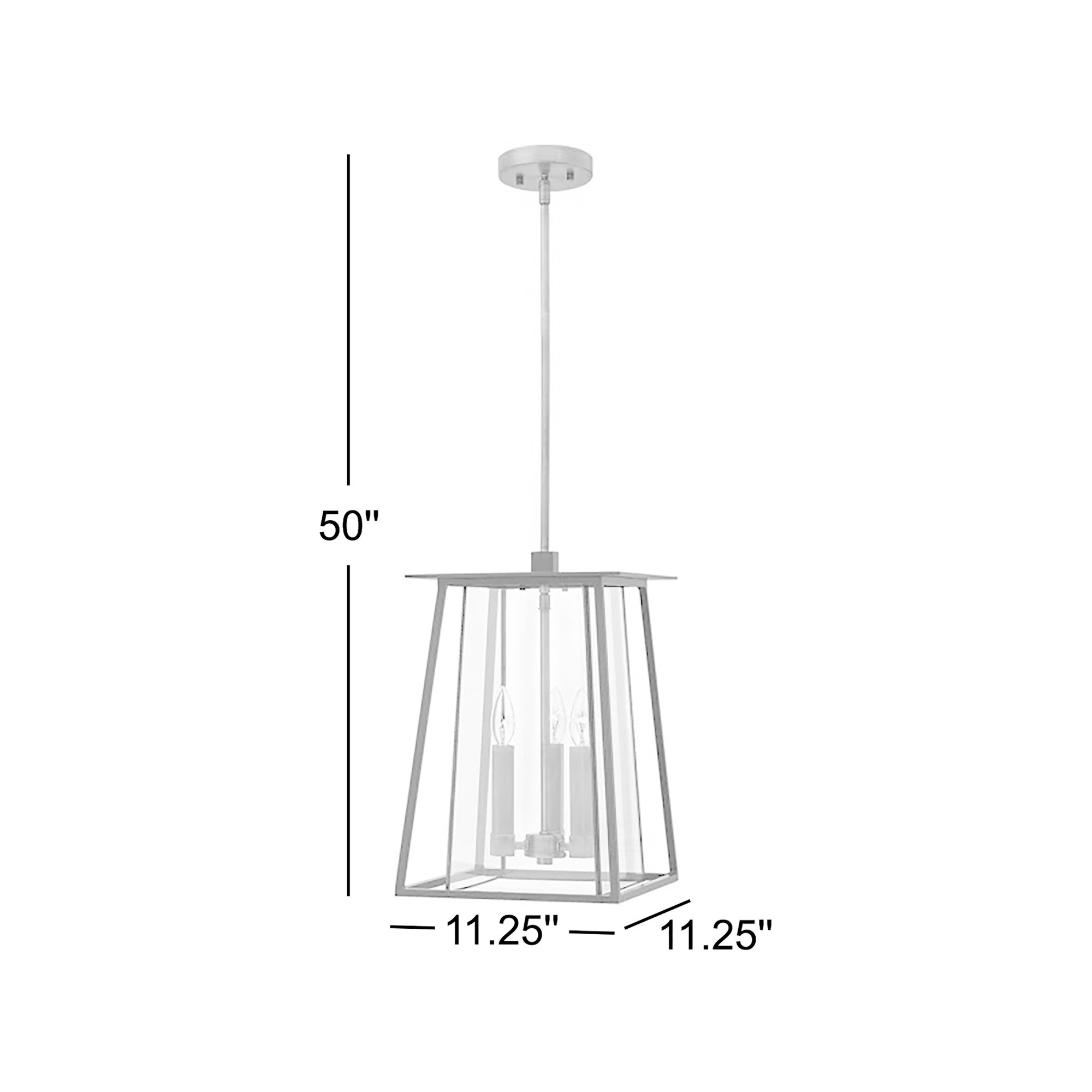 Becket Transparent Outdoor Metal Pendant, Buckeye Bronze