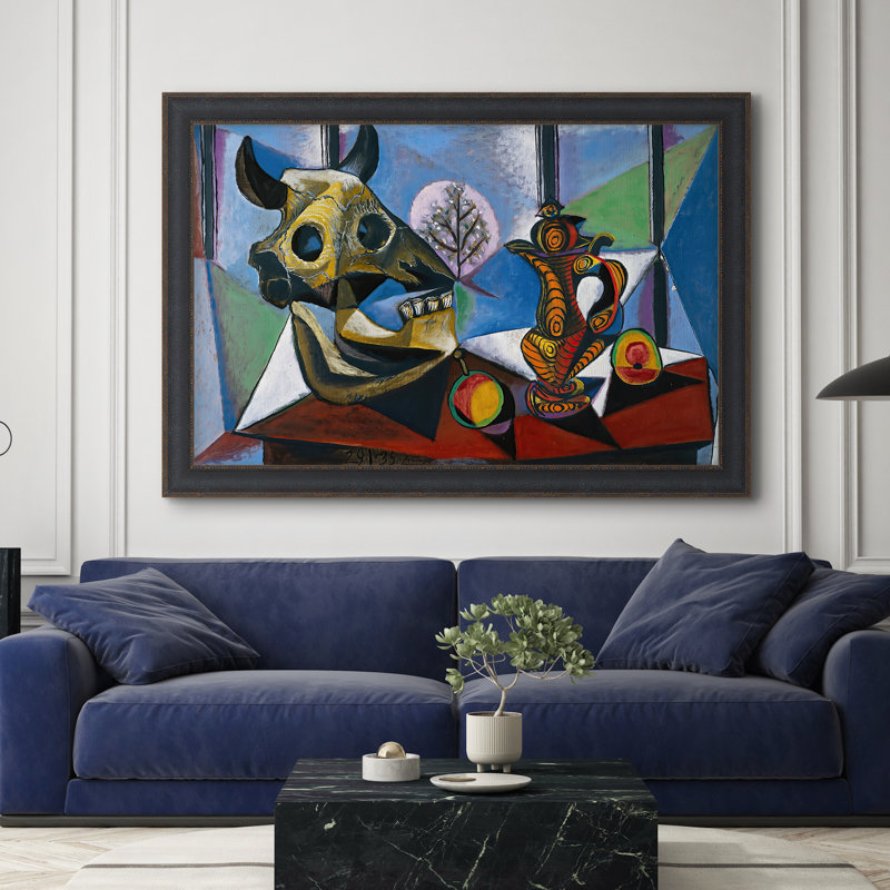Nature morte avec crâne de taureau, 1939 - Pablo Picasso - Toile encadrée sur mesure, 28 po x 40 po, Framed Canvas