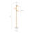 3-Globe Light Floor Lamp with Marble Base