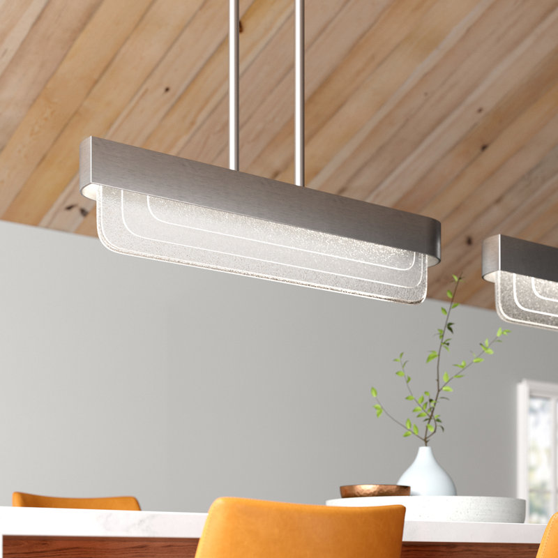 Holbert 1 - Light Silver LED Kitchen Island Pendant, Classic Pewter