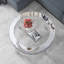 Glass Mirrored Four Leg Coffee Table Mirrored Diamonds Inlay Coffee Table 90.3x90.3cm