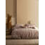 Ensemble de housse de couette en coton beige / noir
